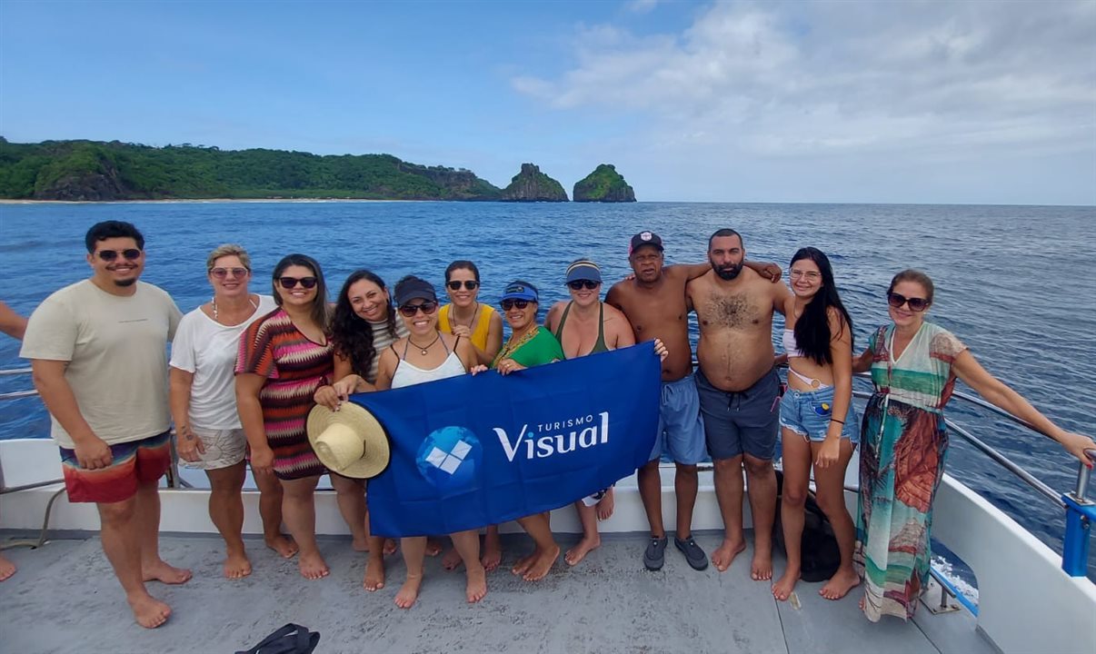 Agentes de viagens que participaram do famtur da Visual Turismo em Fernando de Noronha