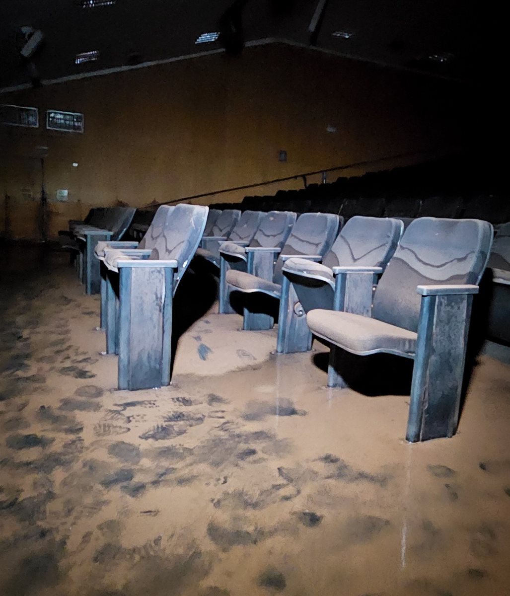 Foto da Arena do Grêmio pós-enchente