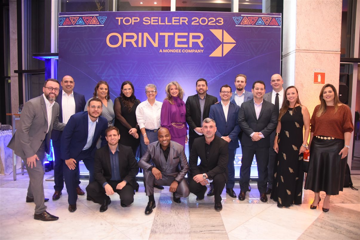 Equipe da Orinter no Top Seller 2023, realizado no Hotel Hilton, em São Paulo