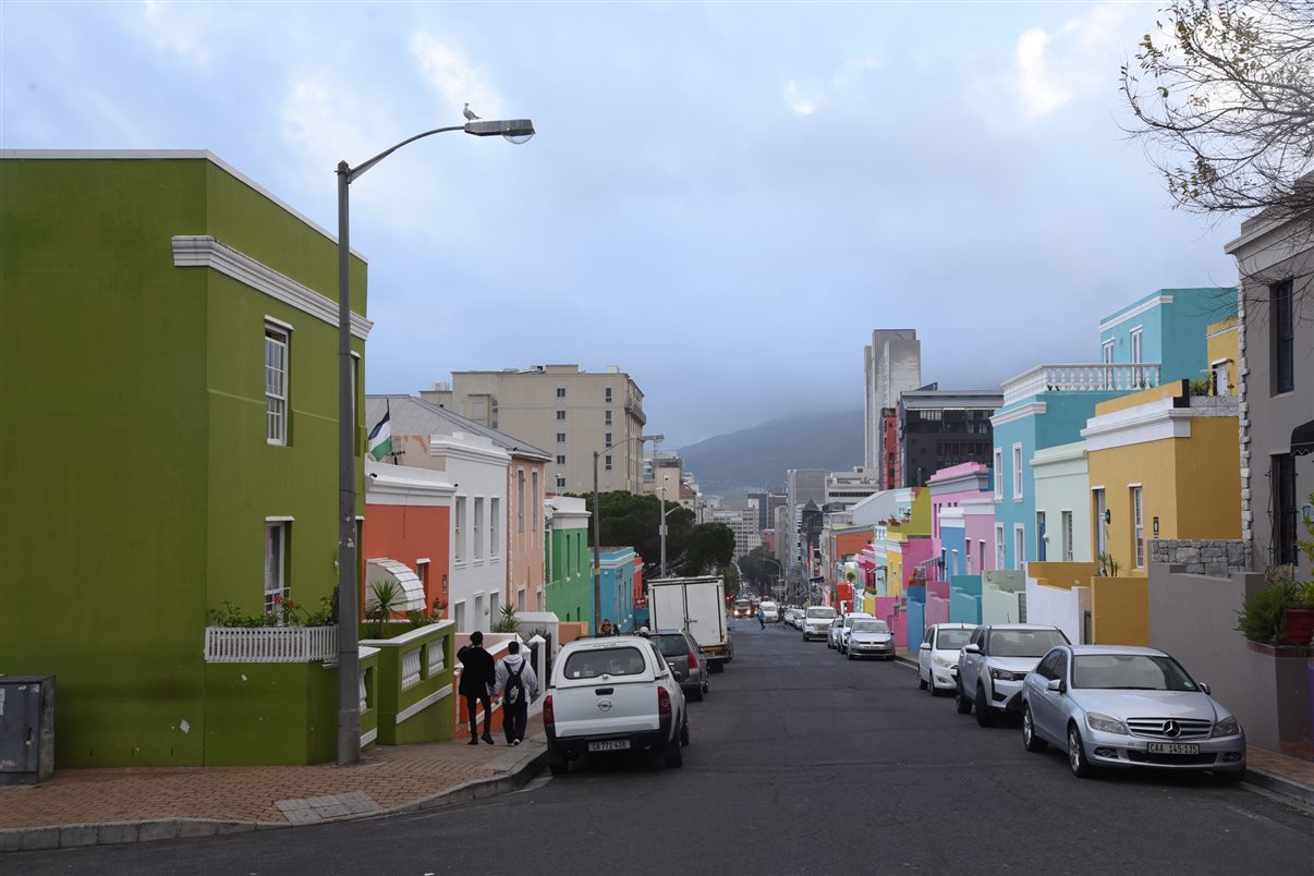 Bairro Bo-Kaap, na Cidade do Cabo (África do Sul)