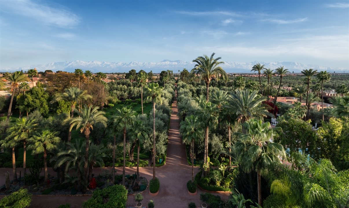 Os jardins do hotel foram desenhados no século 18 pelo sultão Mohammed Ben Abdellah