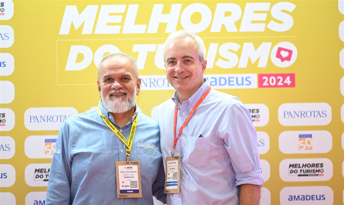 Artur Andrade, da PANROTAS, com Paulo Rezende