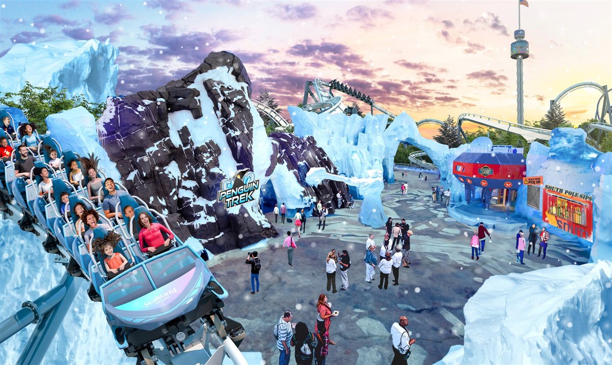 Empresa aposta em novas atrações como a Penguin Trek para turbinar a visitação nos parques