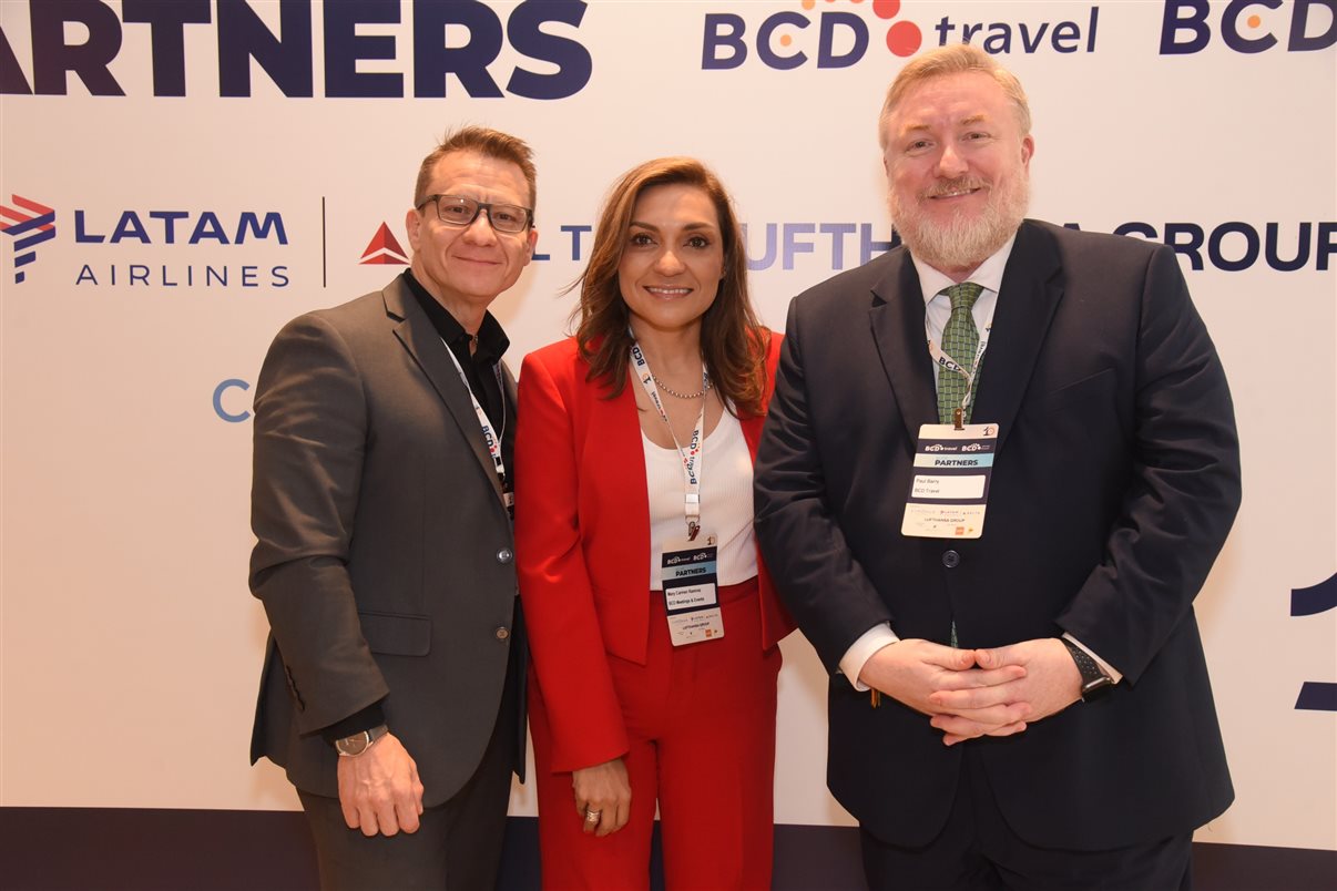 John Palomino, Mary Ramirez e Paul Barry, da BCD Travel