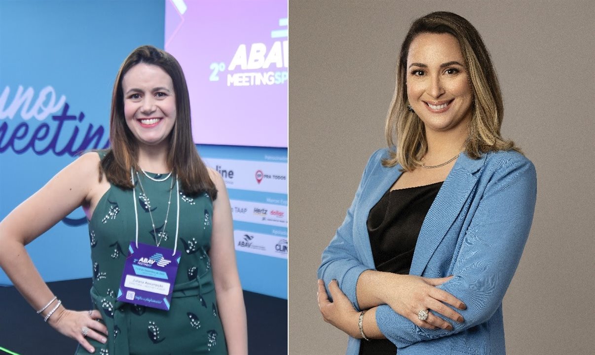 Juliana Assumpção, diretora de Negócios da Abav-SP | Aviesp, e Lívia Sá, da Go Agentes e idealizadora do evento