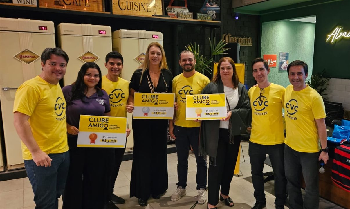O Clube Amigo Agente CVC é um evento mensal que visita diferentes cidades do Brasil