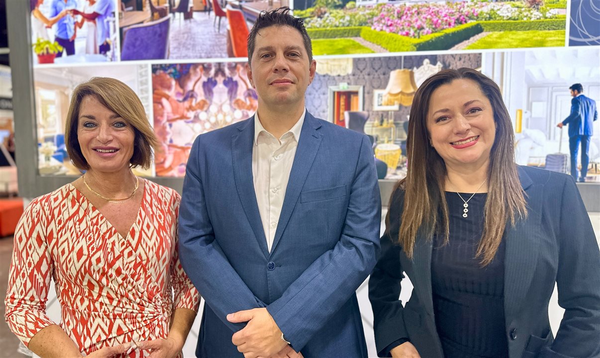 Wendy Ferrill, Javier Diaz (Hotel Madero) e Eva Ramirez, da BWH Hotels