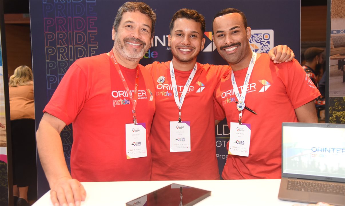 Jorge Souza, Arthur Silva e Lucas Veloso, da Orinter