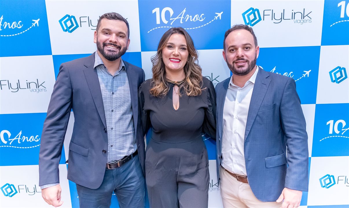 João Paulo Nunes, Mariana Nunes e Gilson Barbosa, sócios da FlyLink