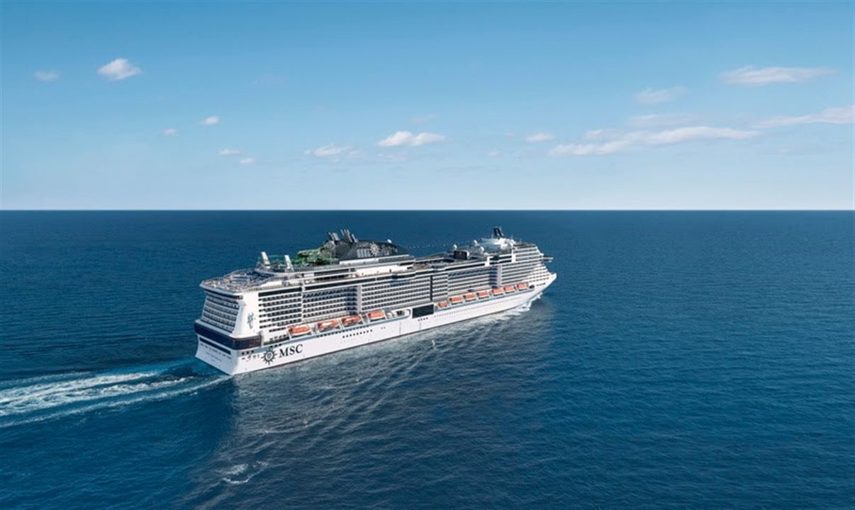 MSC Grandiosa é um dos seis navios que passarão pelo Brasil na temporada 24/25 da MSC