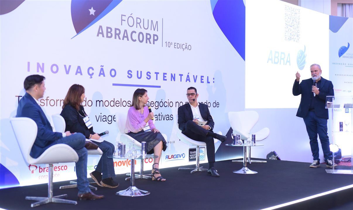 Rafael Lanza (General Motors), Marina Shimada (Honda), Ana Prado (Syngenta), Siderley Santos (Abracorp) e Artur Andrade (PANROTAS)