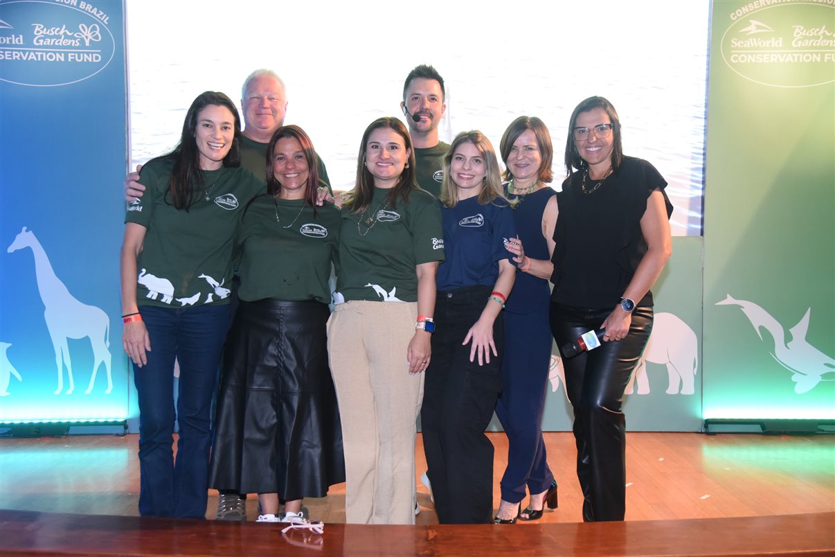 Gisele Montano, Rob Yardi, Cris Muniz, Juliana Bordin e Leonardo Fortes, da United Parks, com Ana Maria Donato e Marjori Schroeder, da Imaginadora