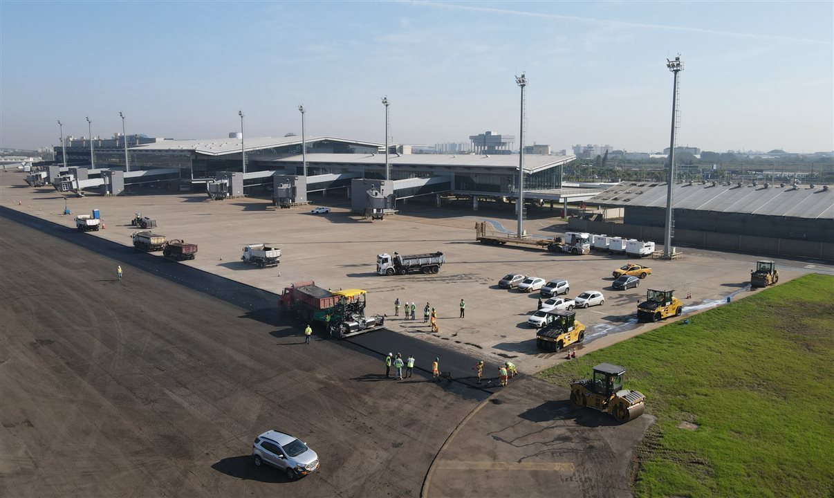 Aeroporto Salgado Filho segue em reconstrução para sua abertura em outubro