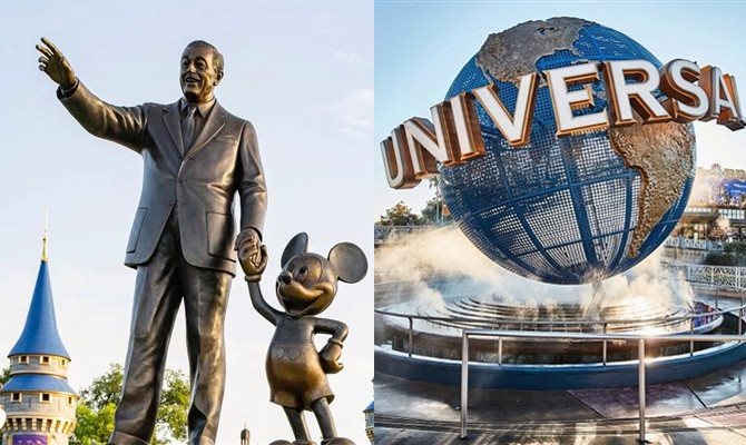 Parques da Disney receberam 142 milhões de visitantes, enquanto os parques da Universal fecharam 2023 com 60,8 milhões de visitantes