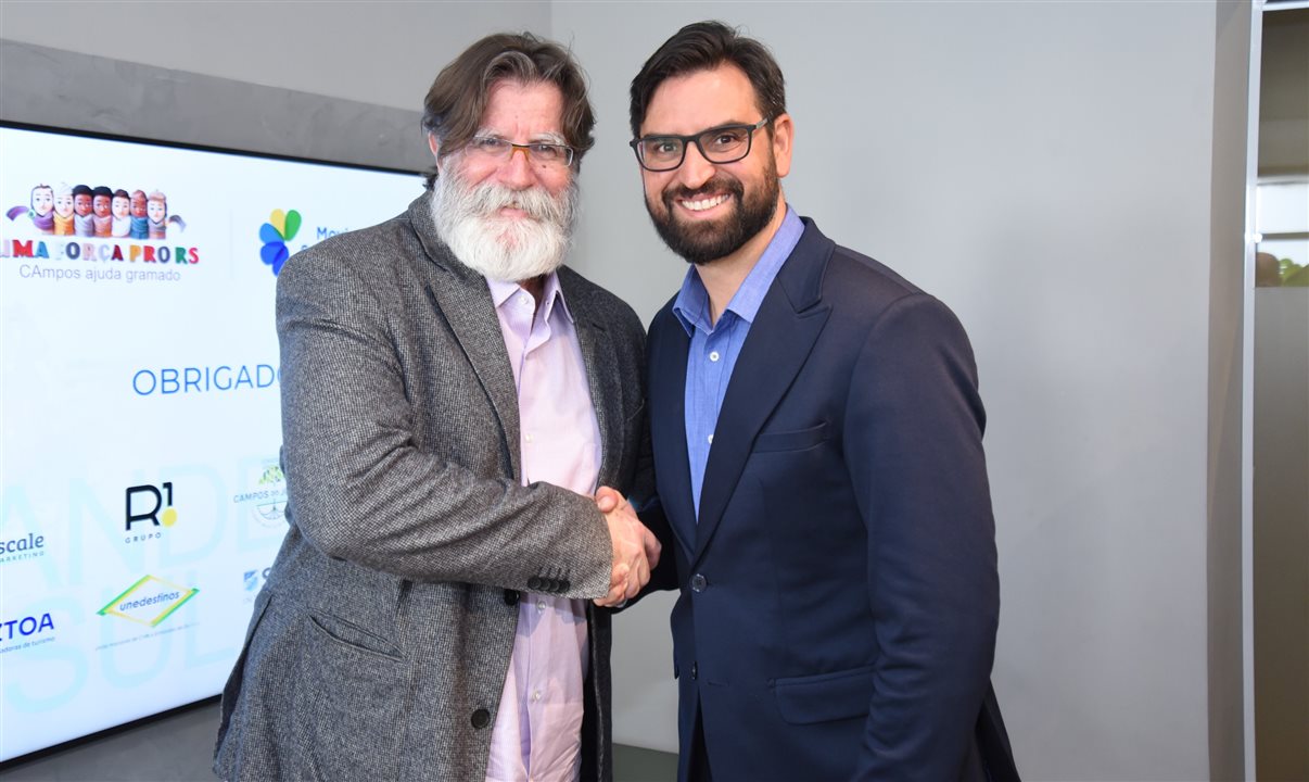 Marcelo Richtmann, líder do Consórcio Aproveite Campos do Jordão, Enzo Arns, presidente do Gramado e Canela CVB e Região das Hortênsias