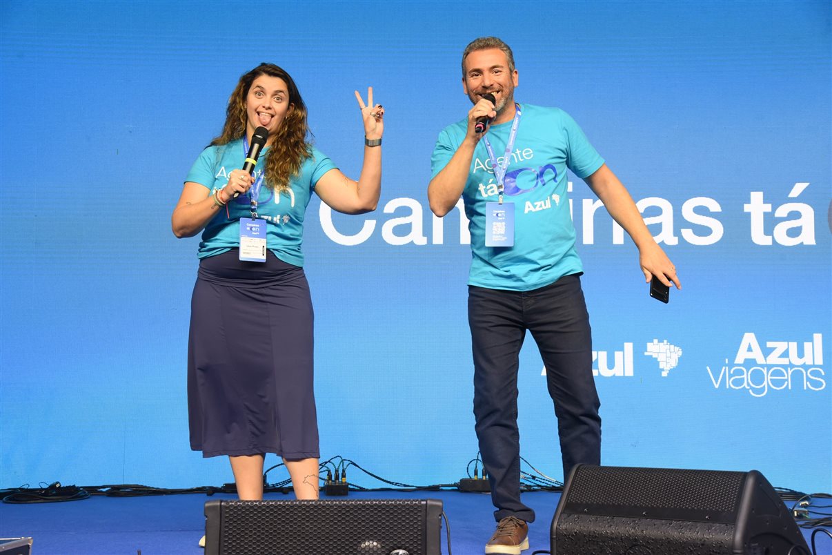 Giulliana Mesquita e Ricardo Bezerra, da Azul Viagens