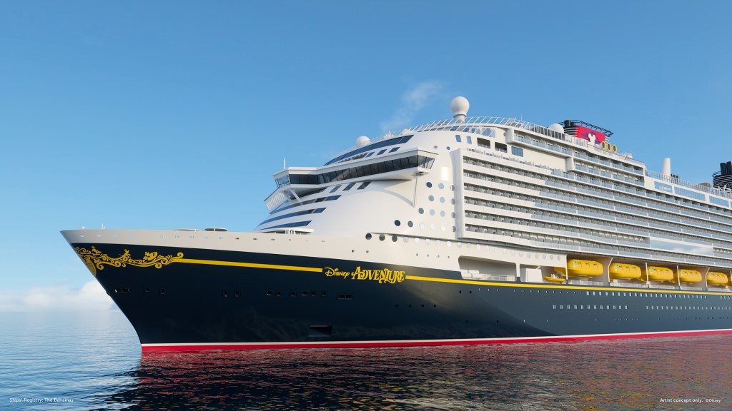 Disney Adventure é o primeiro navio da Disney Cruise Line com destino à Ásia