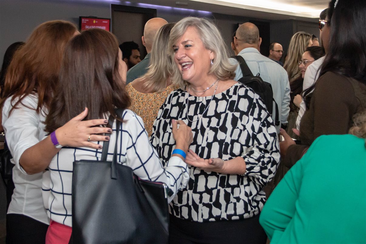 A diretora do Lufthansa Group no Brasil, Annette Taeuber, recebeu os convidados nos eventos da empresa esta semana