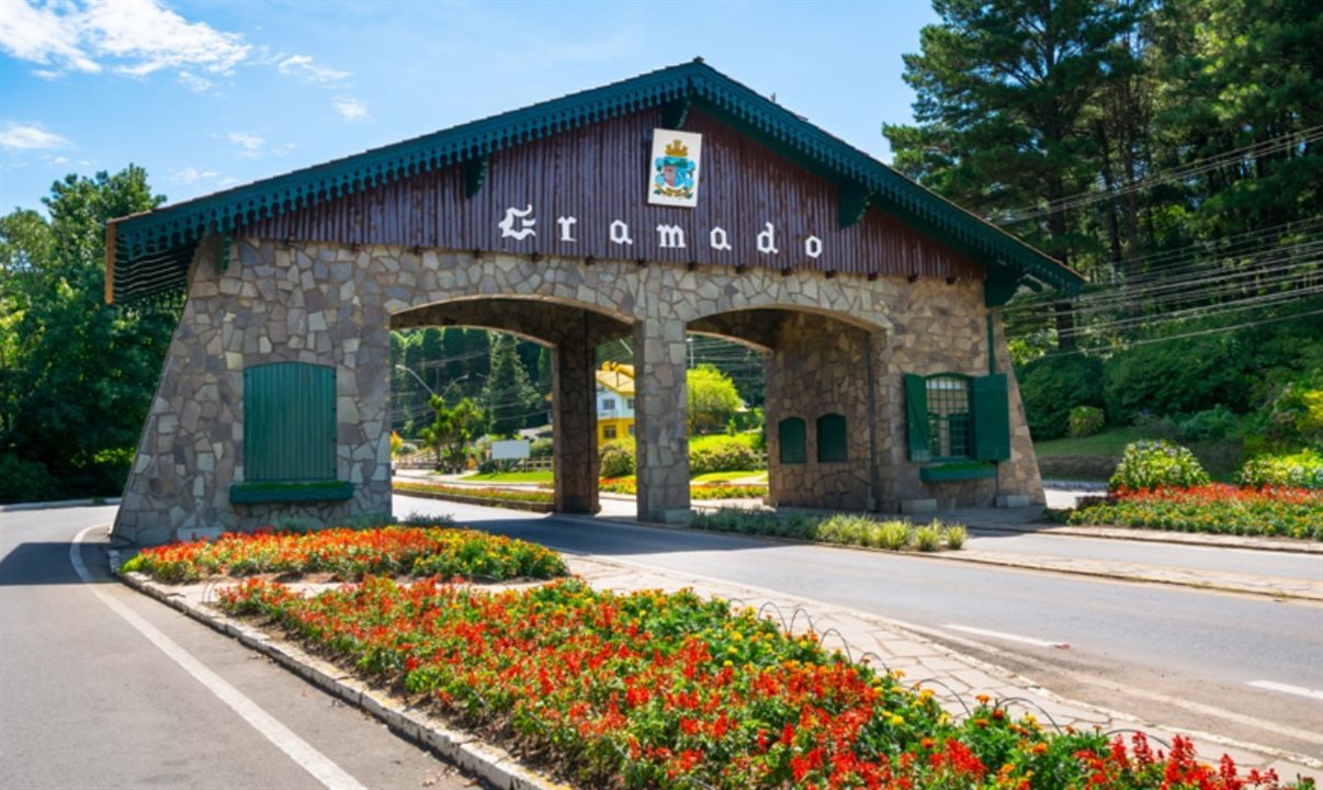 Vista da entrada de Gramado (RS)