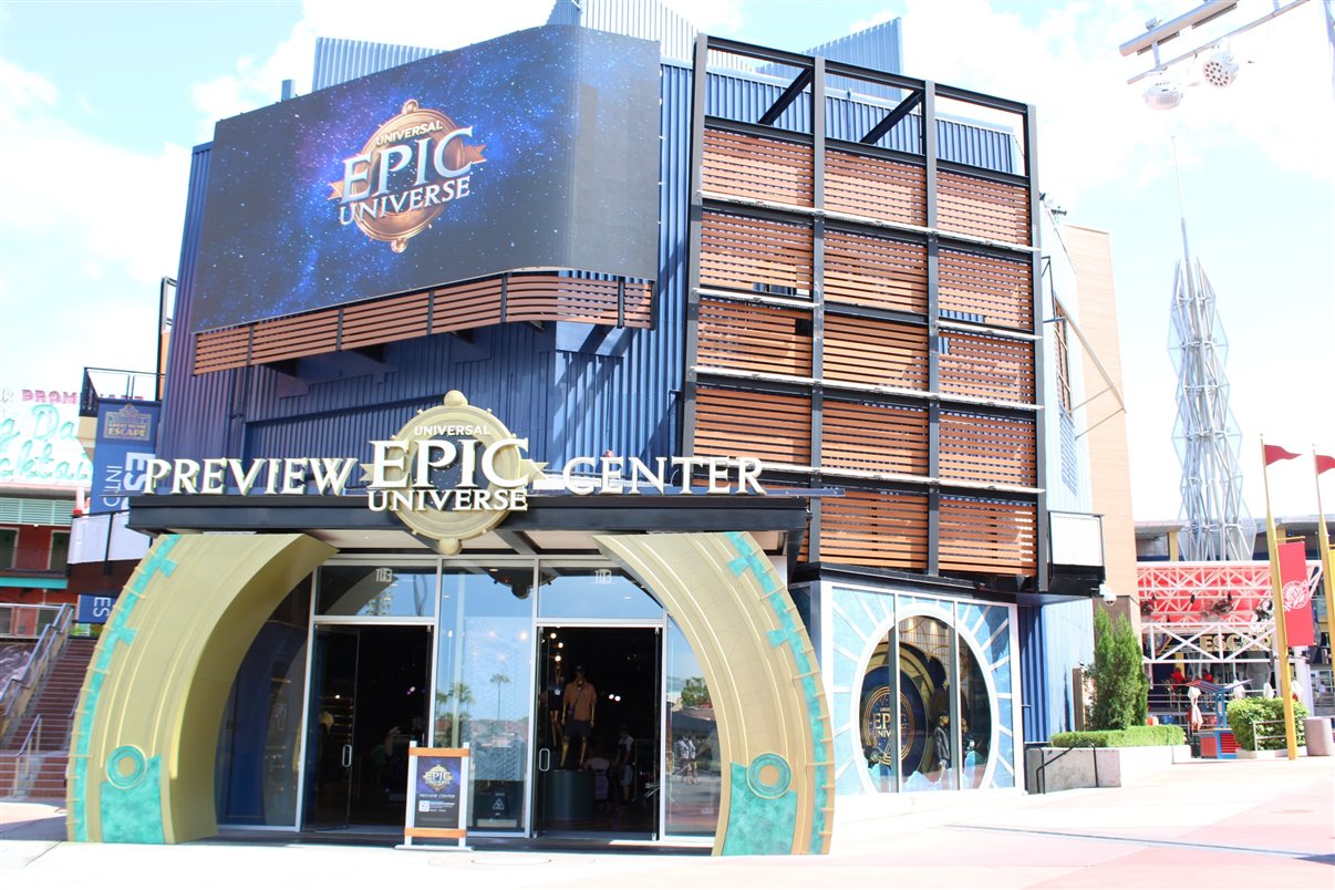 Epic Universe Preview Center está localizado no CityWalk