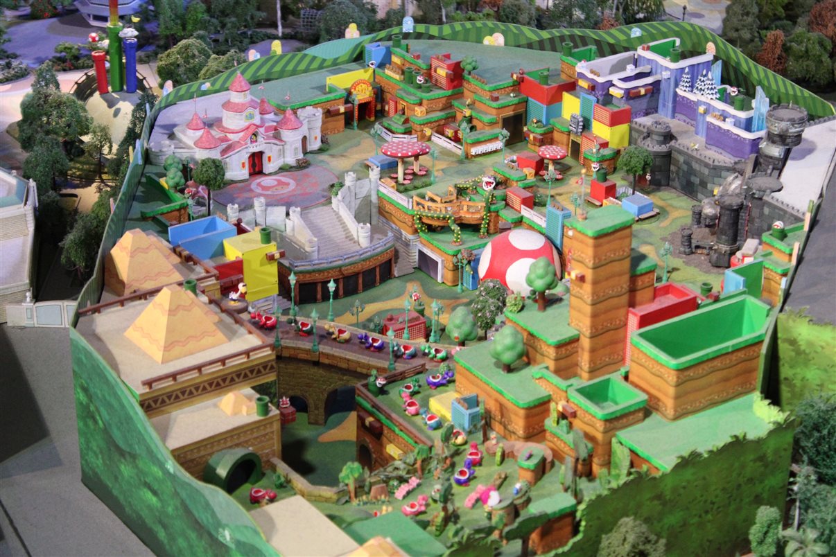 Olha a área de Super Nintendo World