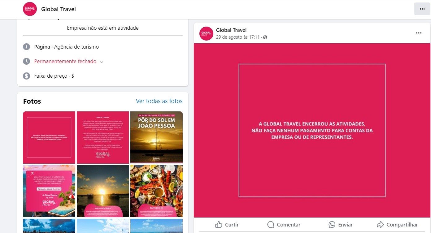 O site não funciona mais, o Instagram foi devidamente deletado e, na sua página do Facebook, há um anúncio informando o fim das atividades