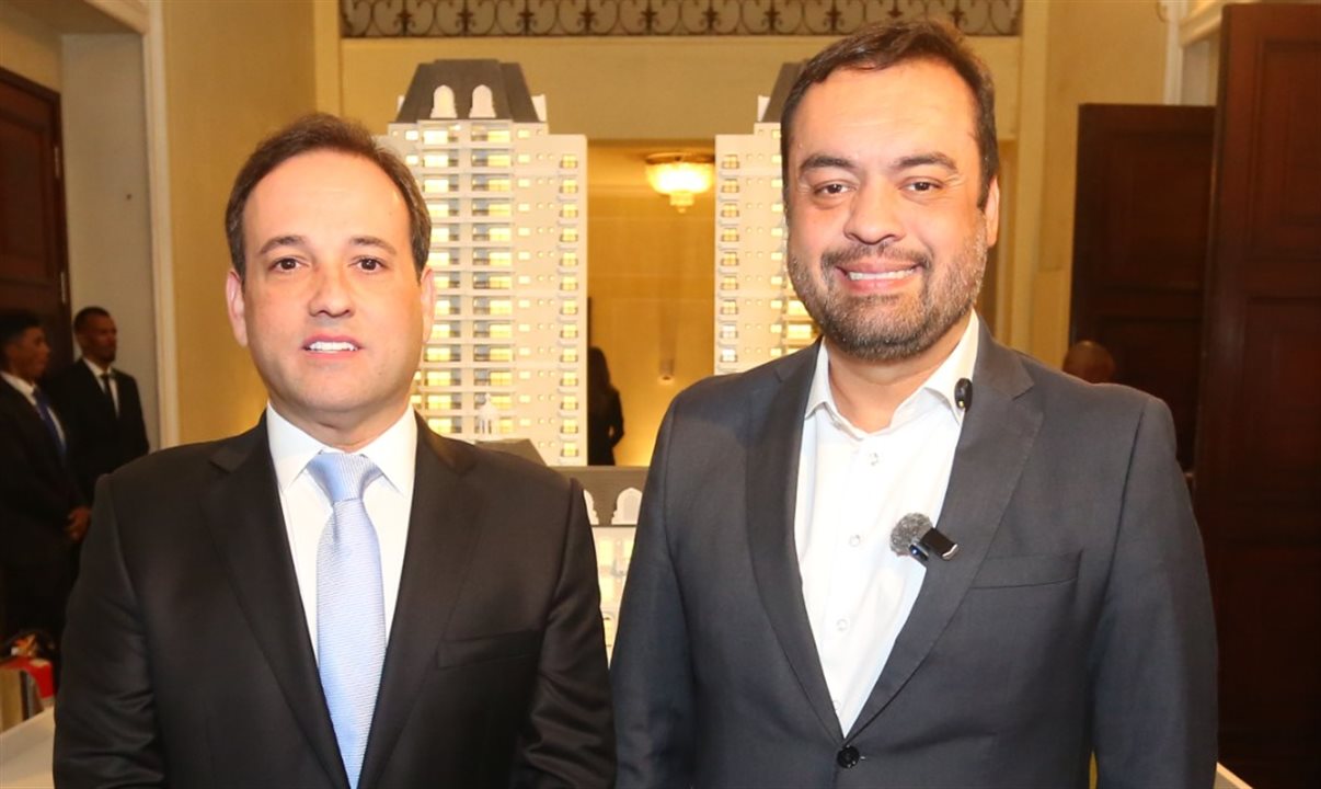 André Português, prefeito de Miguel Pereira, e Claudio Castro, governador do Rio de Janeiro