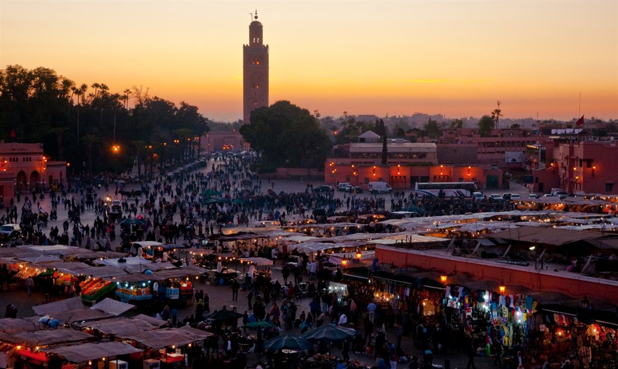 Vista da cidade de Marrakech