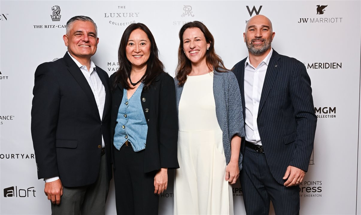 Walter Regidor, Rosana Okamoto, Vanessa Martins e Idu Ribeiro, da Marriott International