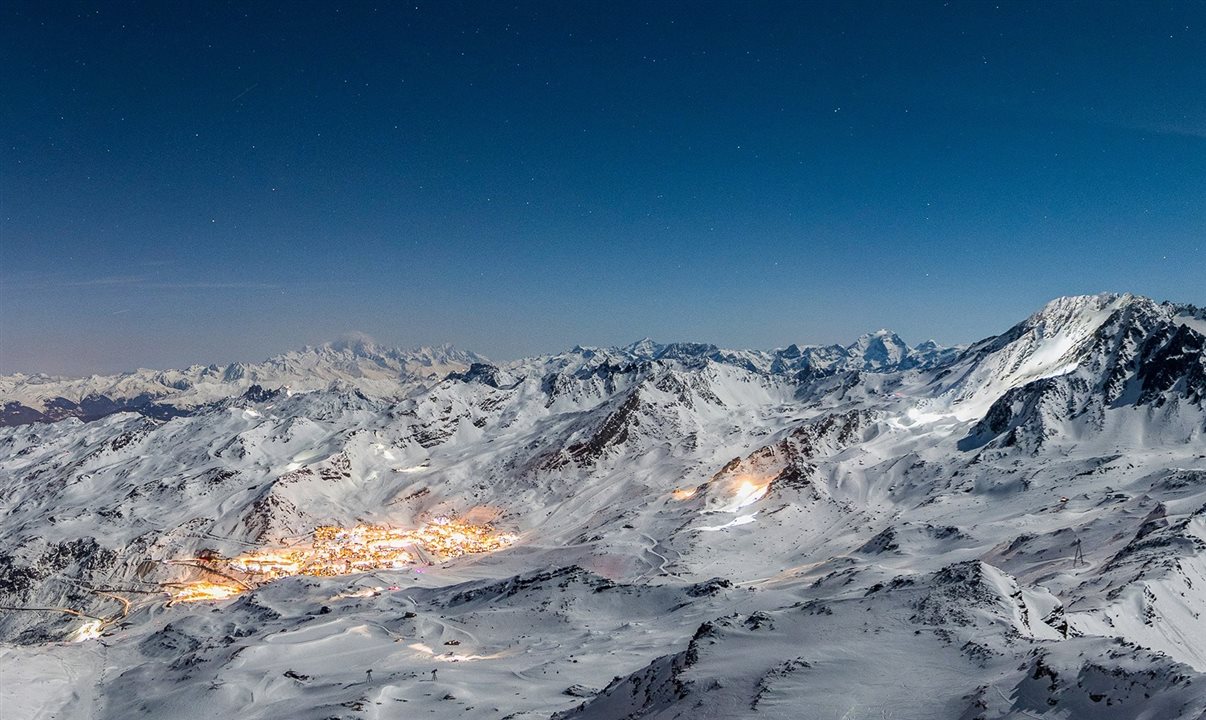 As características e orientação geográfica de Val Thorens fazem dela uma das estações com maior garantia e qualidade de neve.