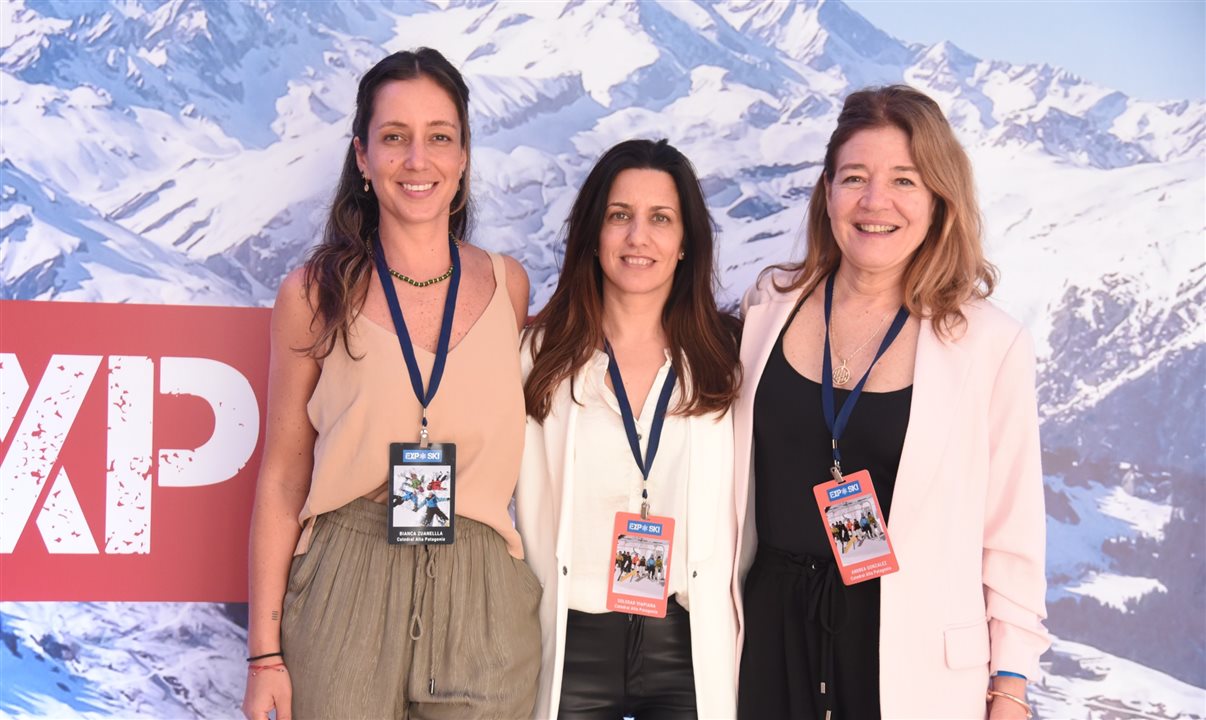 Bianca Zuanella, Soledad Viapiana e Andrea Gonzalez, do Catedral Alta Patagonia