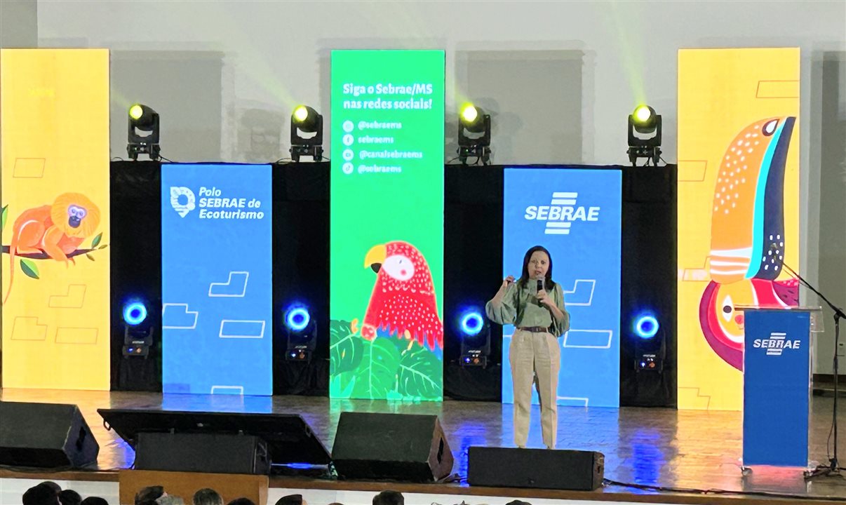 Ana Clévia Guerreiro, do Sebrae Nacional, na abertura do Inspira Ecoturismo