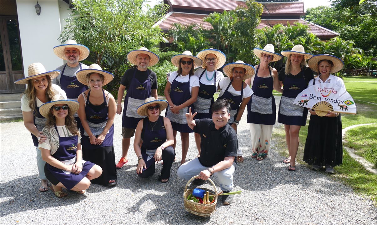 Famtour da Visual Turismo na Grandma's Home Cooking School, em Chiang Mai