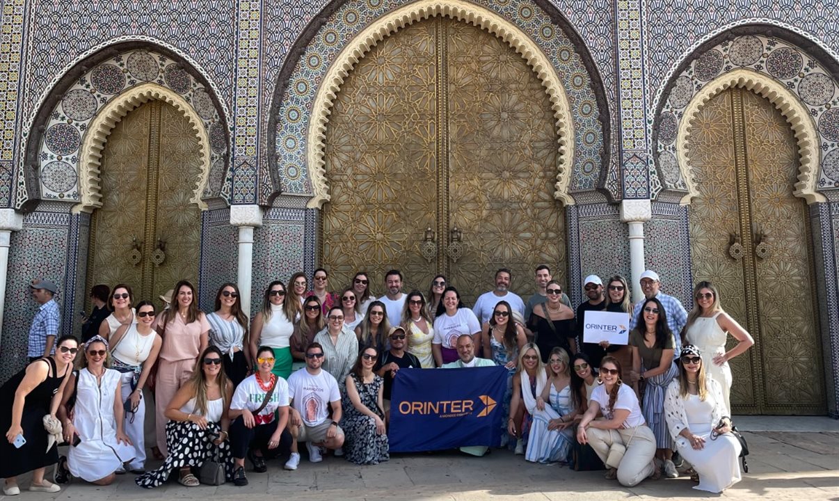 Grupo de agentes de viagens convidados pela Orinter para famtour no Marrocos