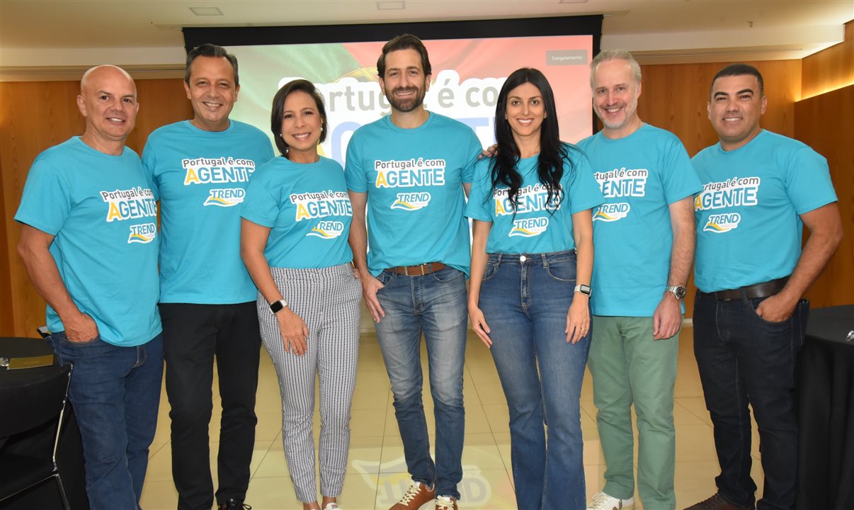 José Igreja (Via Outlets), João Freitas (Lutecia Smart Design Hotel), Cássia Valle, Bruno Heleno e Nathália Pacheco (Trend), Miguel Cymbron (VIP Hotels), e Sérgio Reis (Trend)