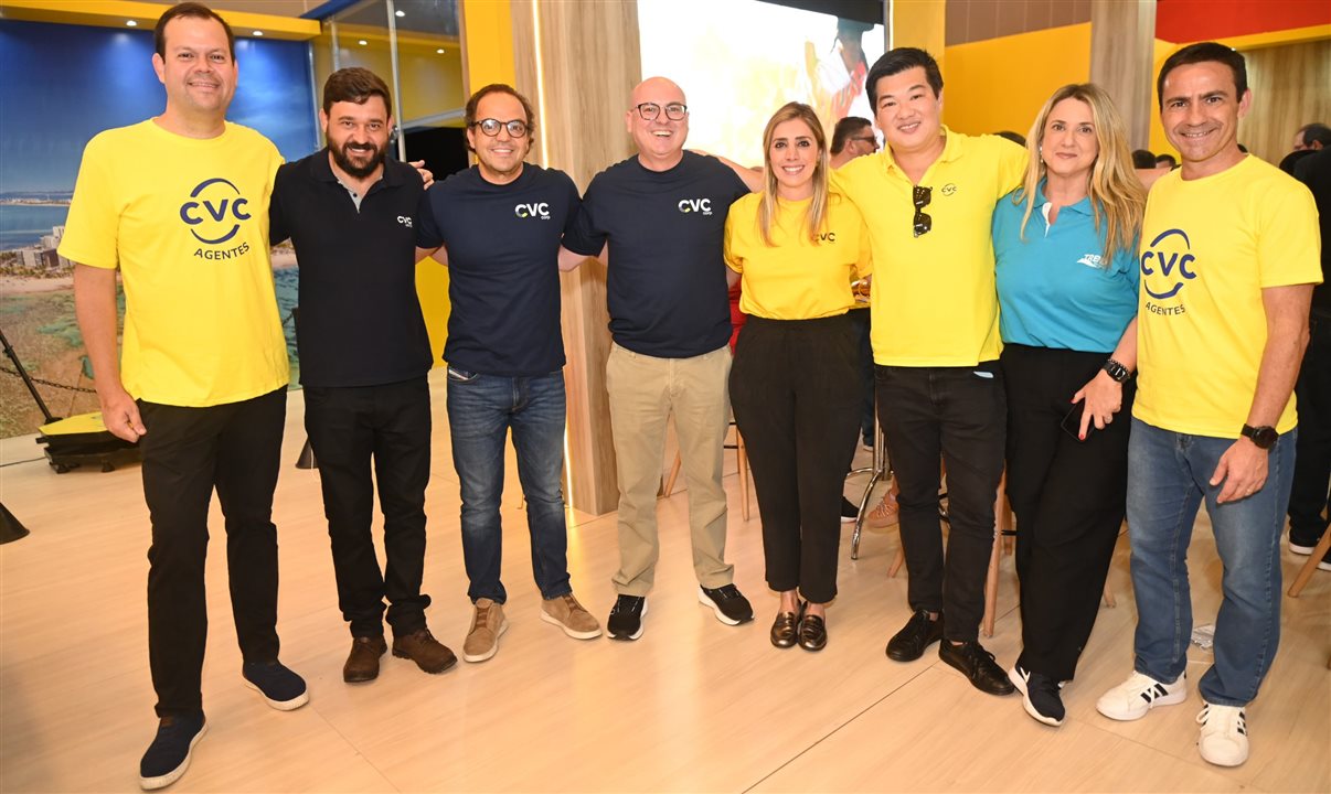 Rodrigo Galvão, Daniel Almeida, Fabio Godinho, Fabio Mader, Paula Rorato, Humberto Sato, Valeria Montes e Rogério Mendes, na Abav Expo 2024