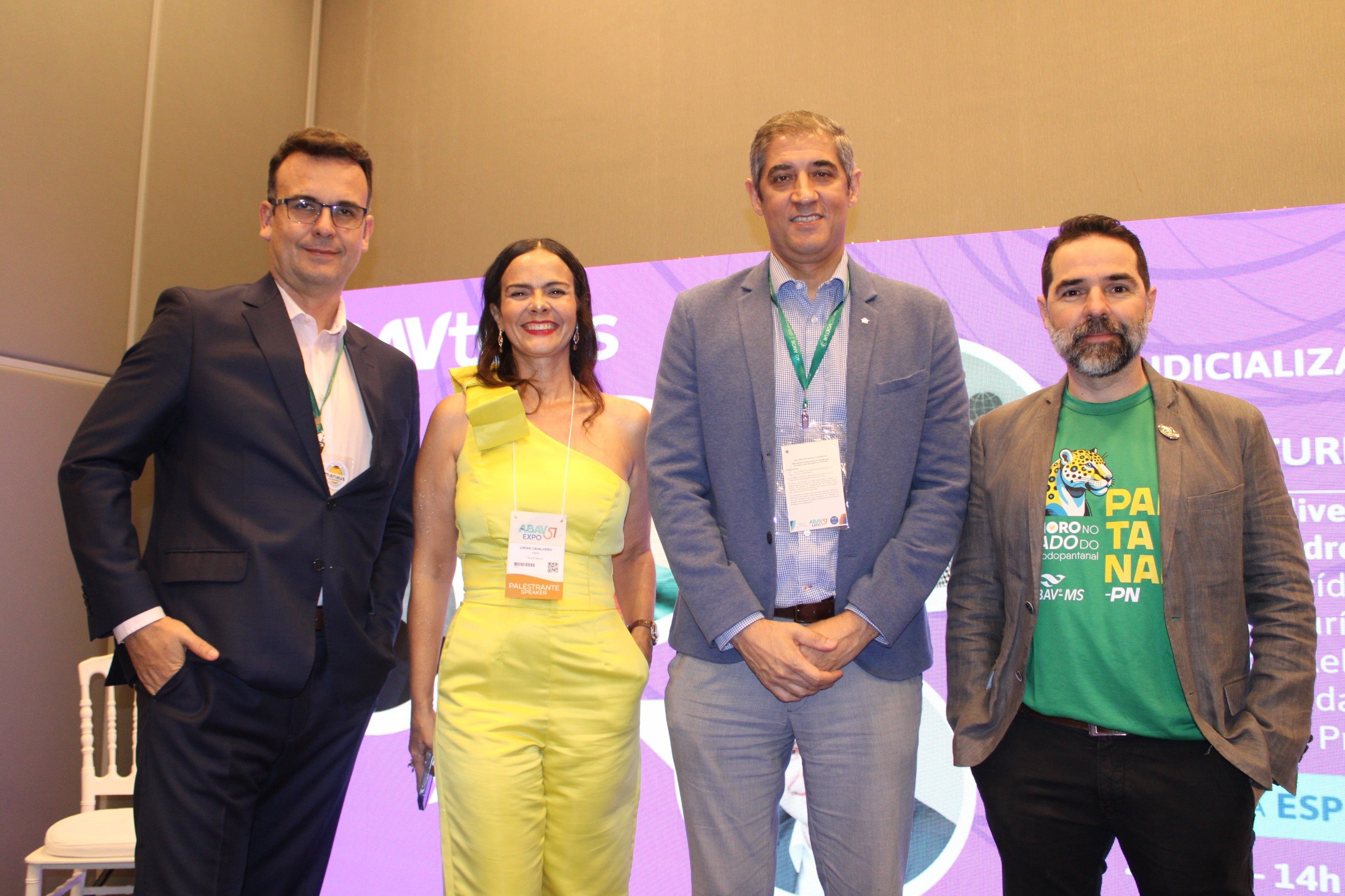 Marcelo Oliveira, da Abav, Lilian Cavalheiro, da FBHA, Marcelo Pedroso, da Iata, e João Evaristo, da Abav-MS