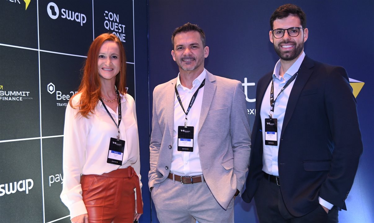 Daniele Amaro, Edson Gonçalves e Pedro Góes, da Paytrack