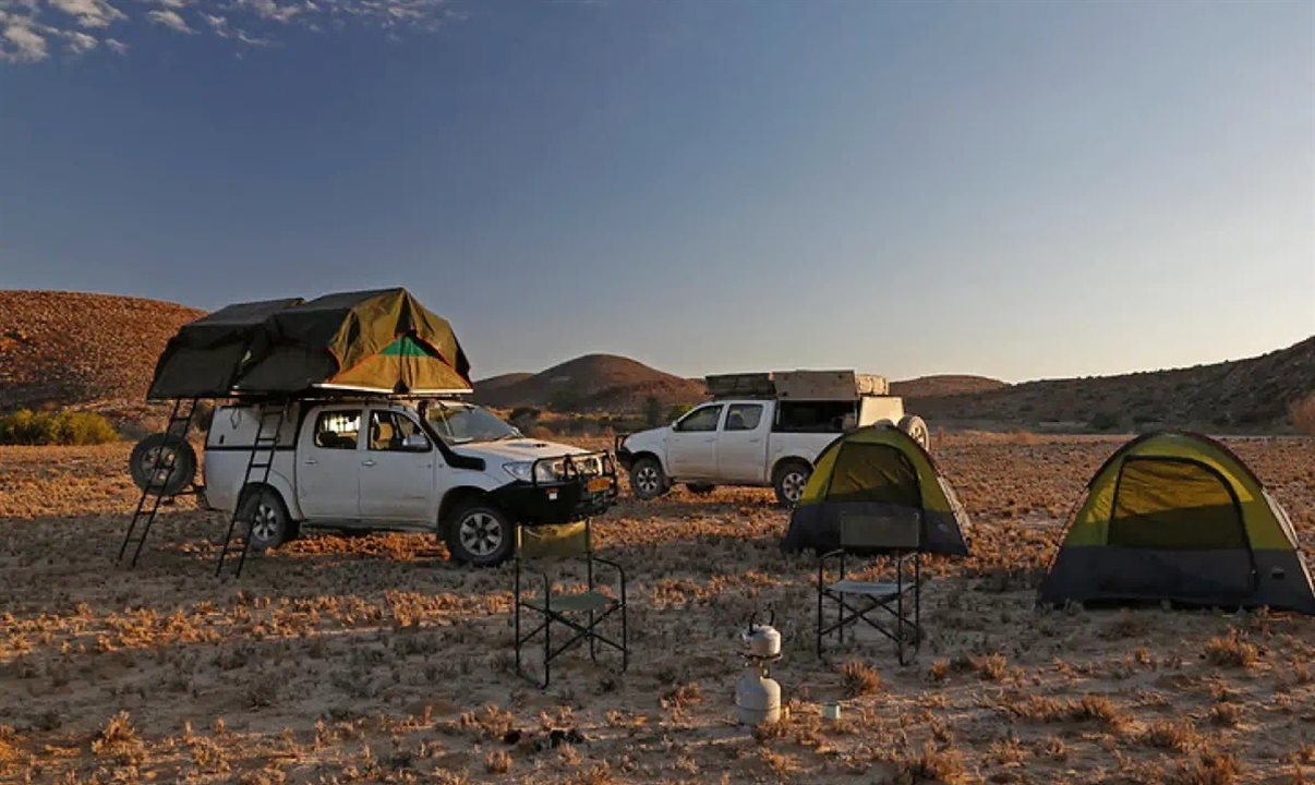 Camping no deserto, experiência na Namíbia