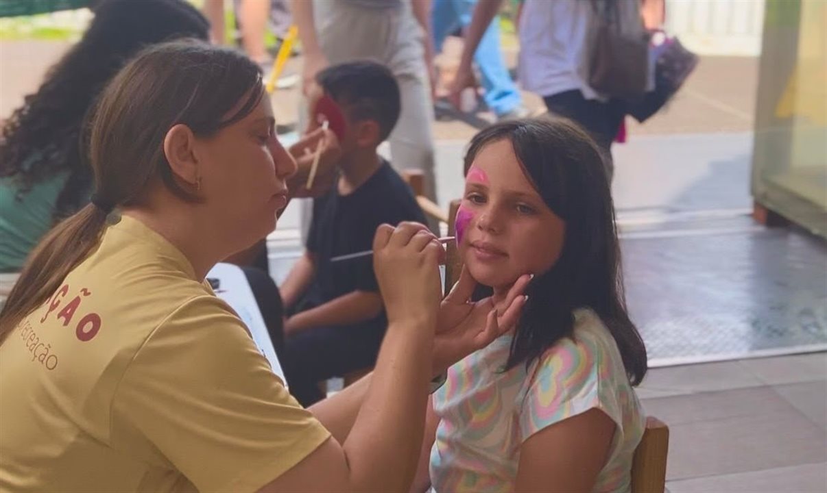 Parque Nacional do Iguaçu promoveu pintura facial para crianças