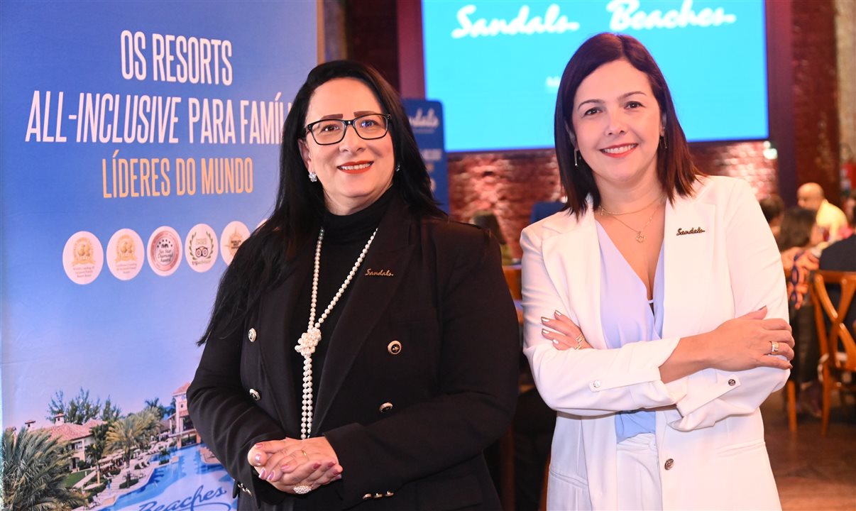 Renata Salina e Lia Constante, representantes Sandals Resorts no Brasil