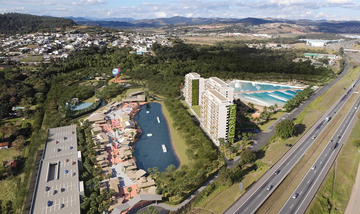 Projeção Wyndham Ilhas de Atibaia