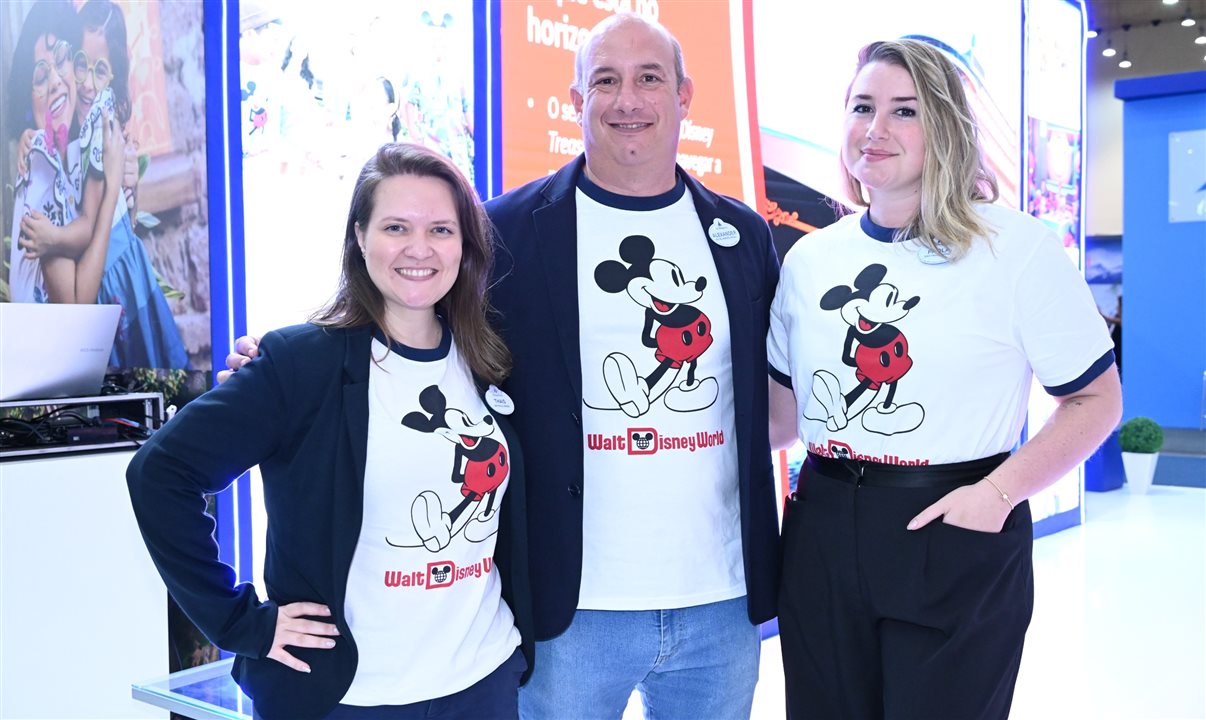 Thais Ramos, Alexandrer Haim e Paola di Buono, da Disney Destinations