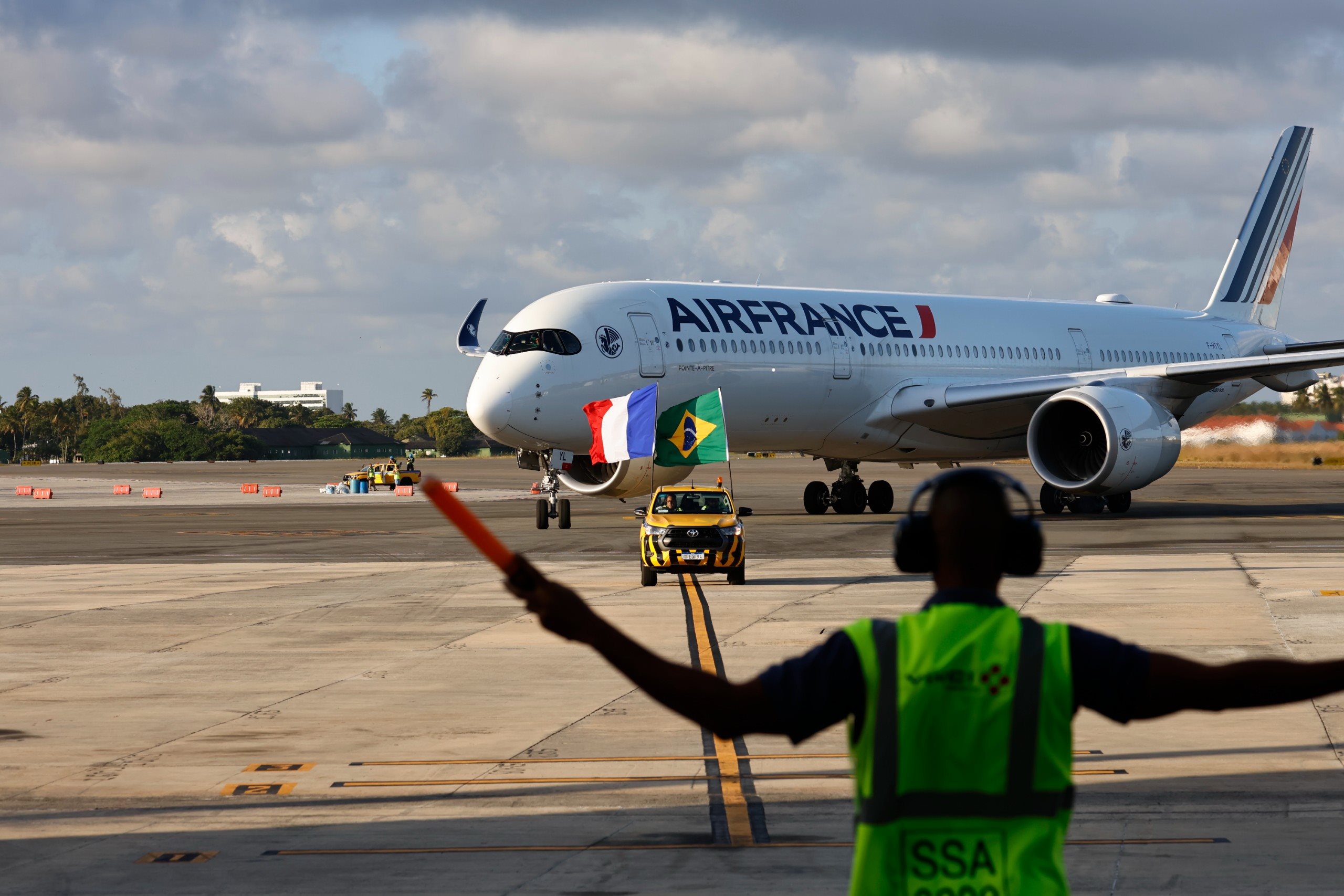 Chegada do A350 a Salvador