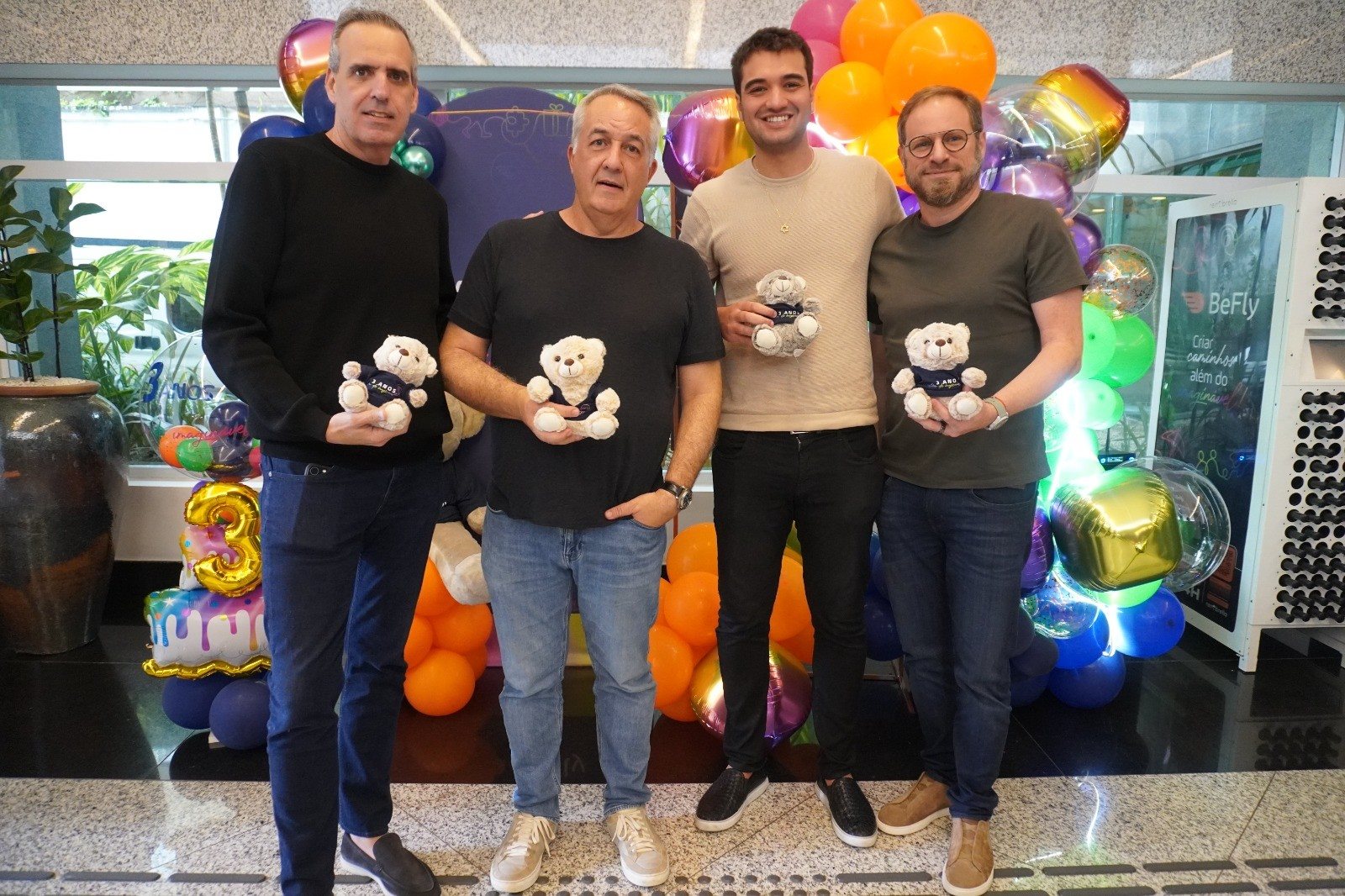 Marcelo Cohen, Sylvio Ferraz, Rafael Cohen e Luti Guimarães, da BeFly