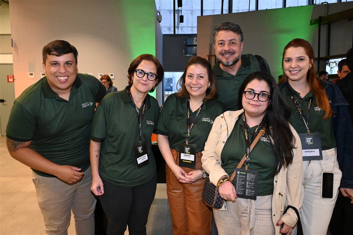 Melanie Teixeira, da Omnibees, Ana Luísa do Prado, da Syngenta, Heloisa Prass e Cássia Mazella, da PANROTAS, e Ana Paula Domingues, da Omnibees