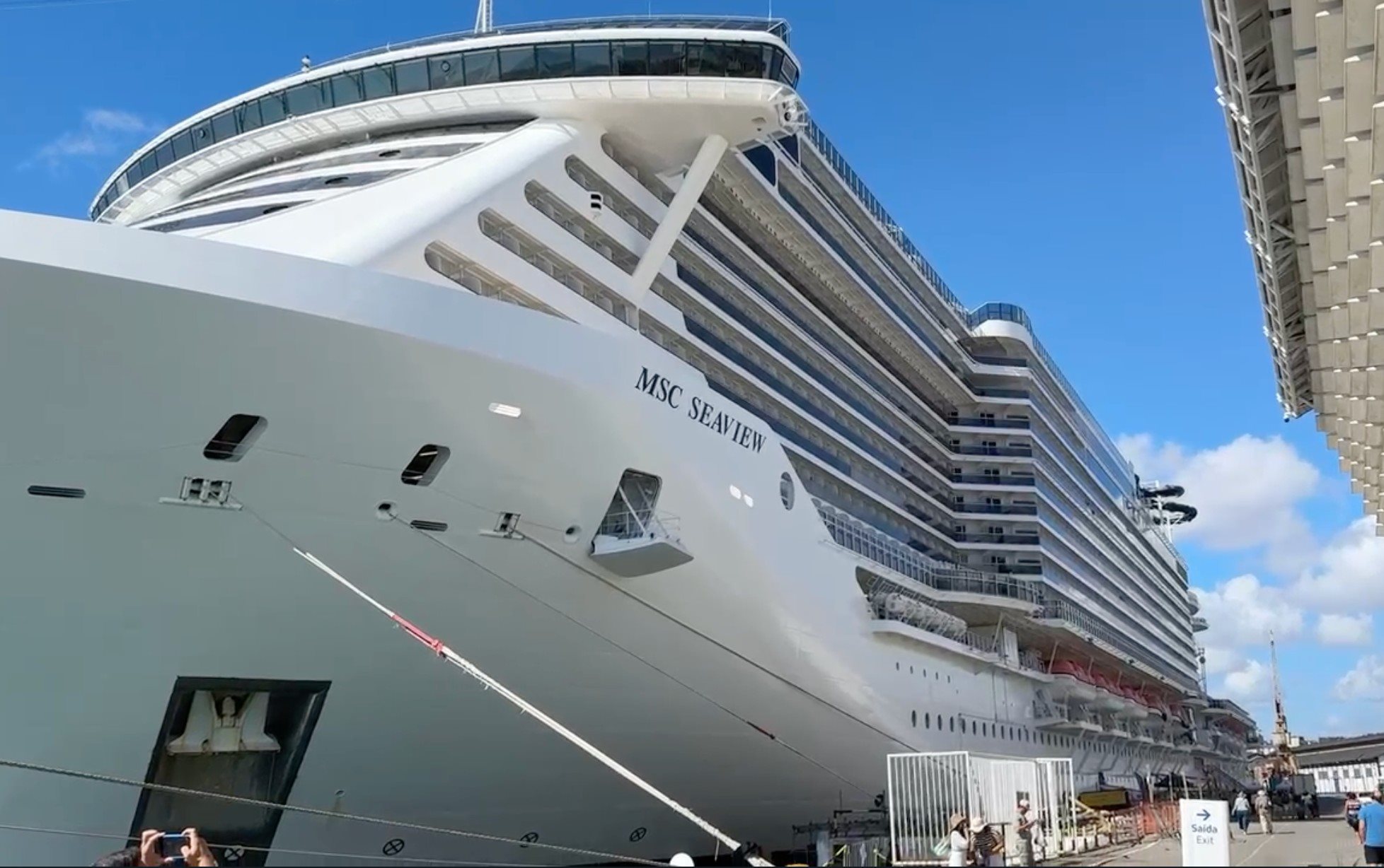 MSC Seaview desembarcou em Salvador após realizar cruzeiro de travessia