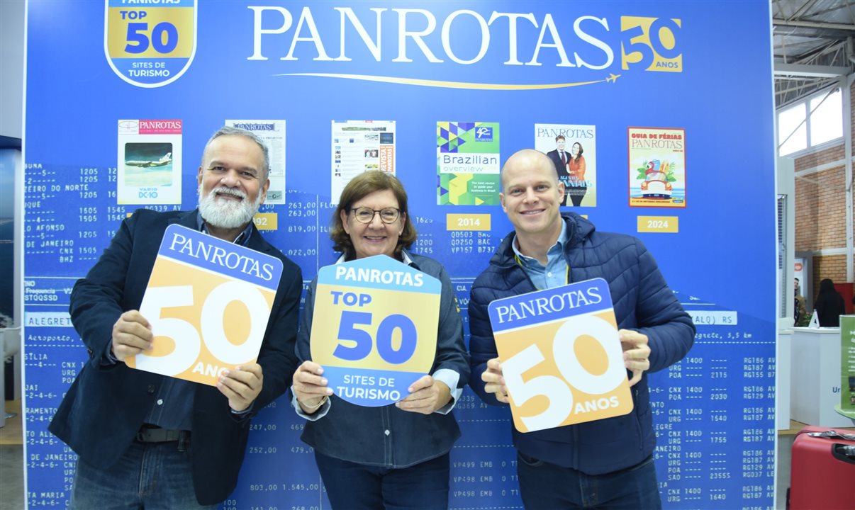 Artur Luiz Andrade, Heloisa Prass e José Guilherme Alcorta, da PANROTAS