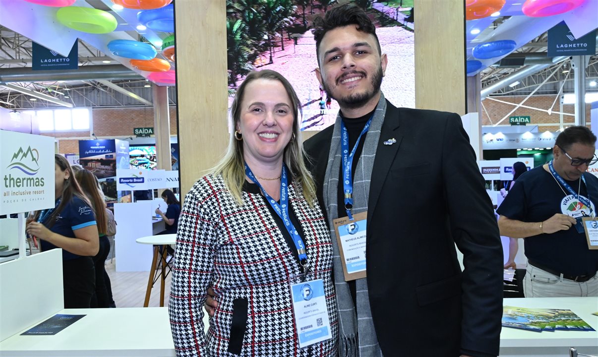 Aline Curti e Matheus Almeida, da Resorts Brasil