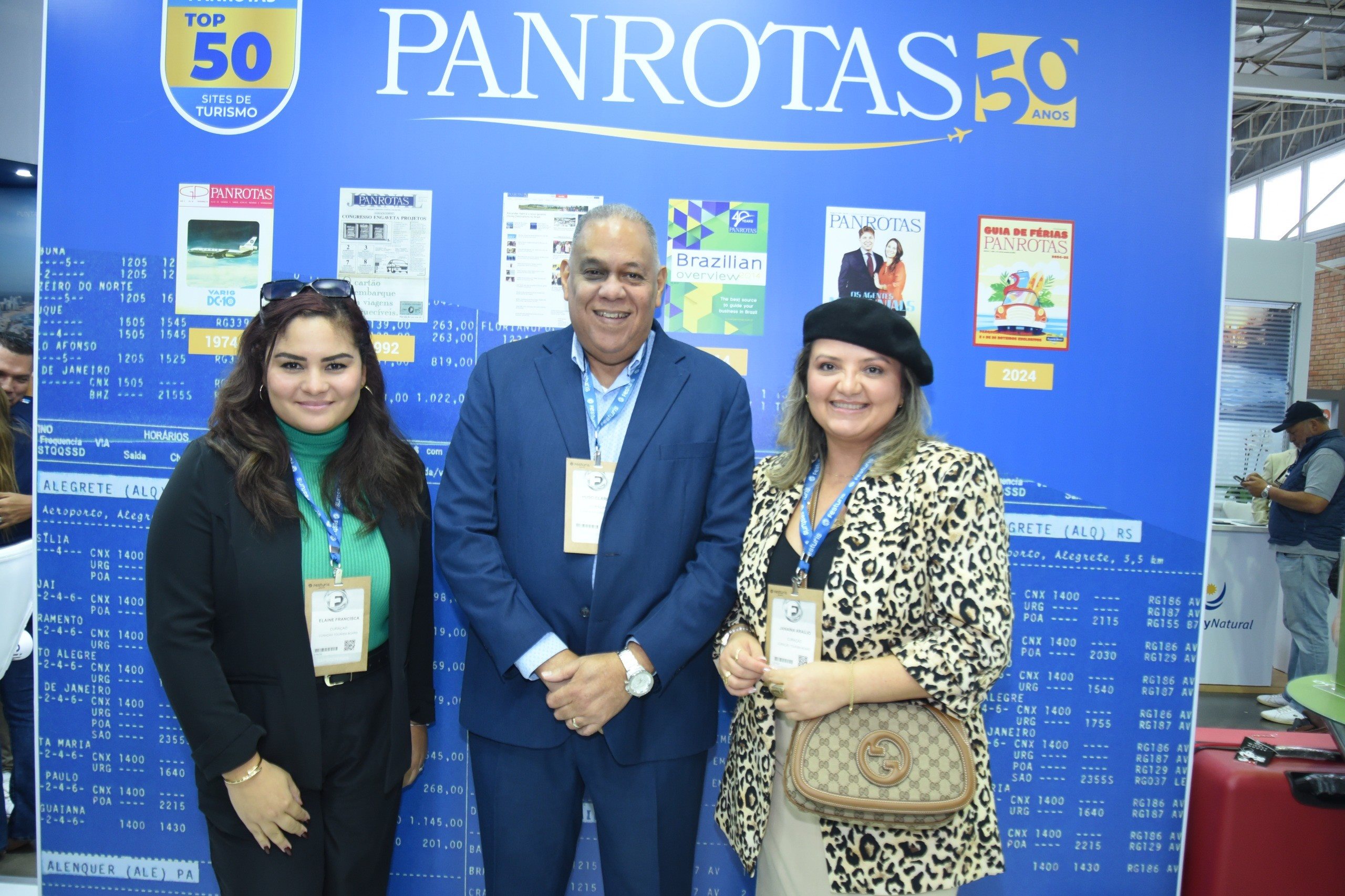 Elaine Francisca, Hugo Clarinda e Janaína Araújo, do Turismo de Curaçao